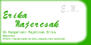 erika majercsak business card